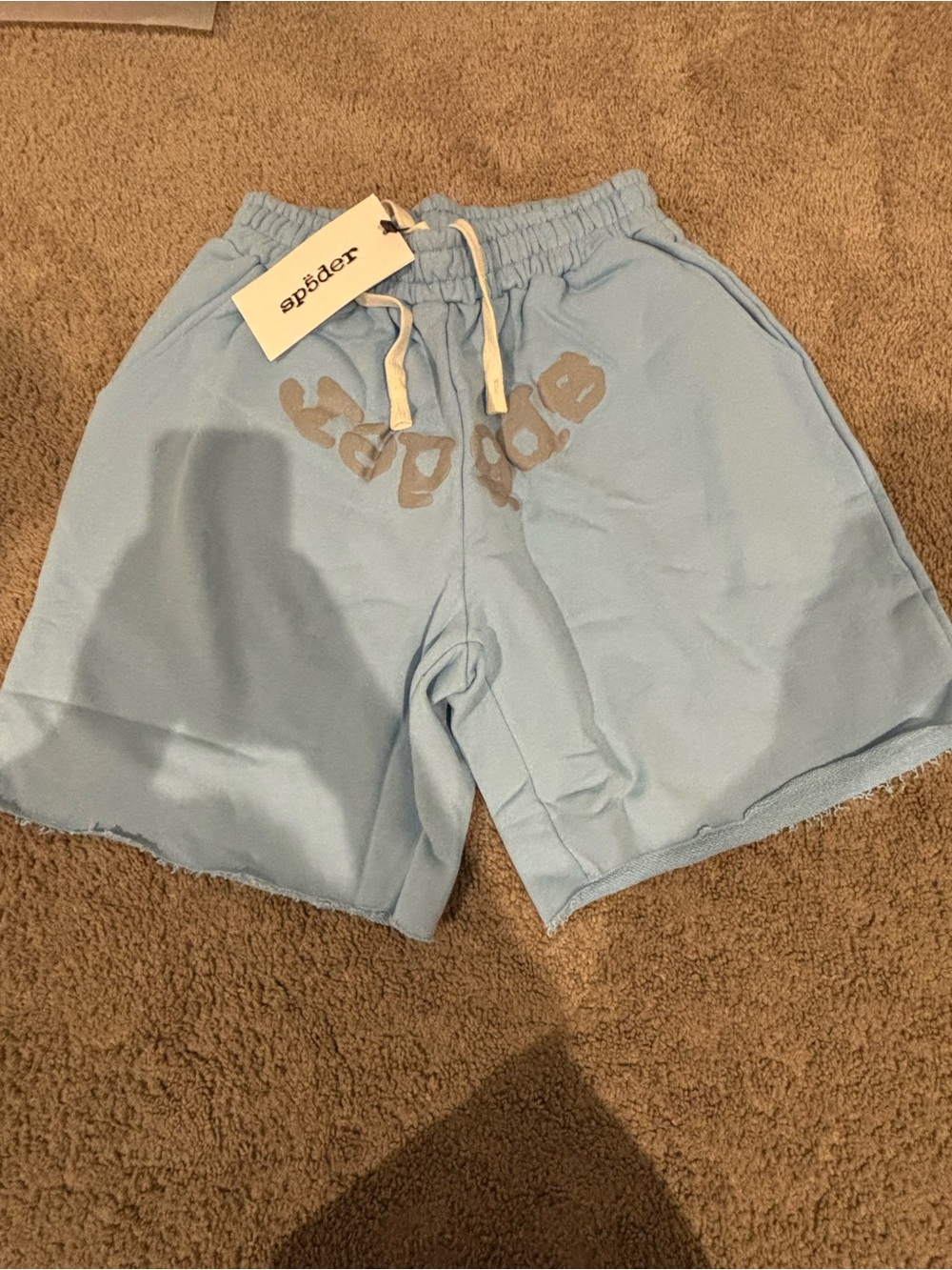 Sp5der Sky Blue Shorts size Large